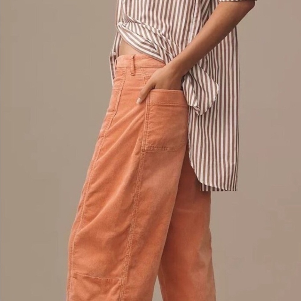 Anthropologie 🍑 Pilcro Corduroy Barrel Pants Size 24p petite in ✨NEW✨ Condition - Picture 11 of 12